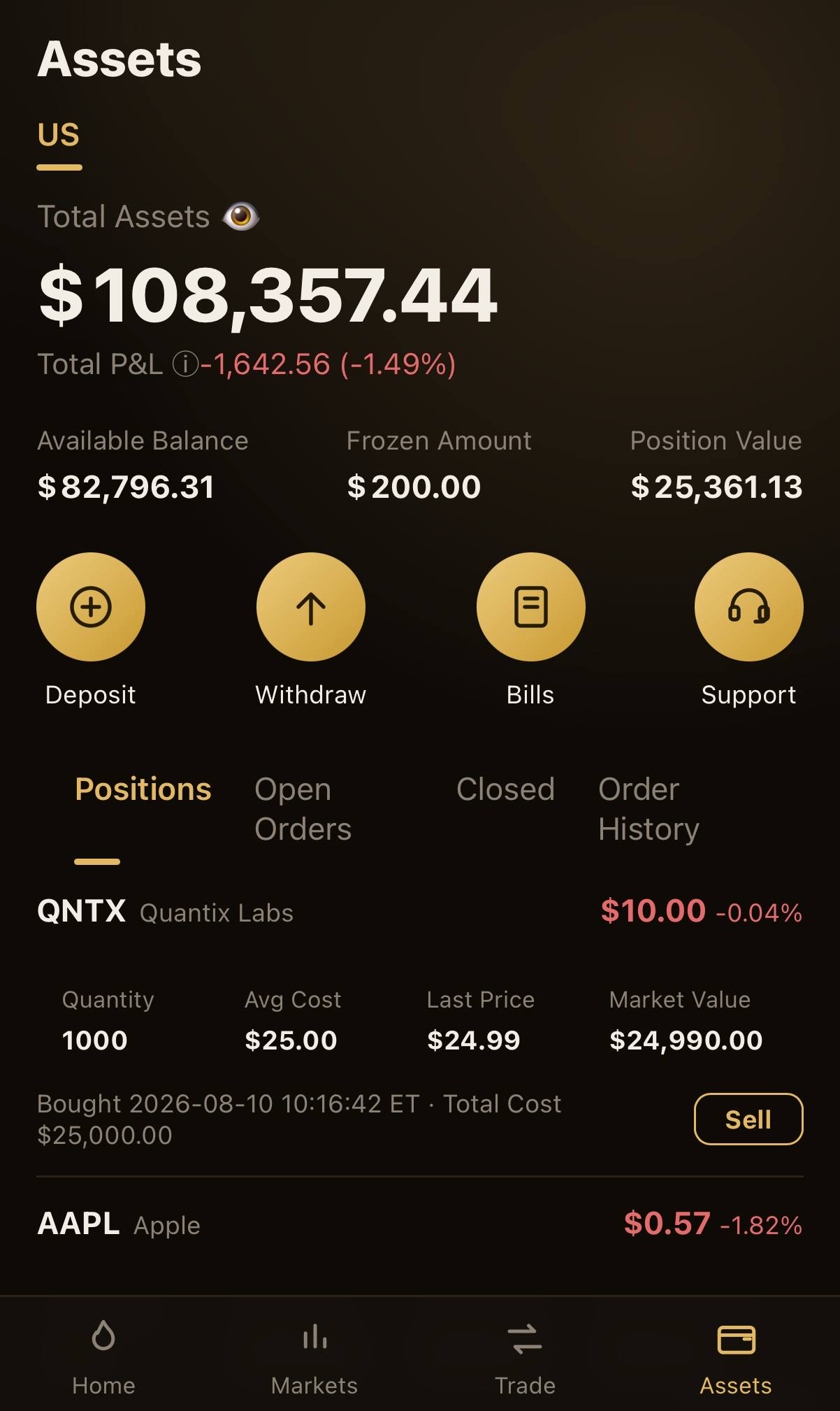 Dated GSSCP HD portfolio interface record